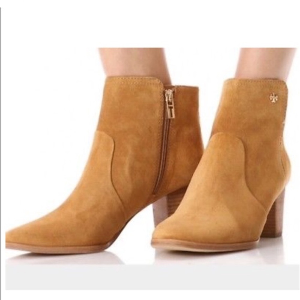 TORY BURCH Sabe Brown Suede booties size 7.5